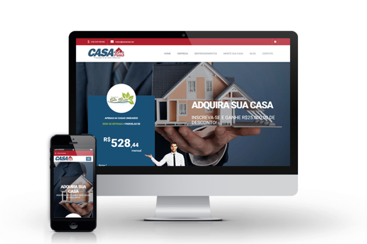 tela de computador mostrando estrutura de site profissional para empresa de Campinas
